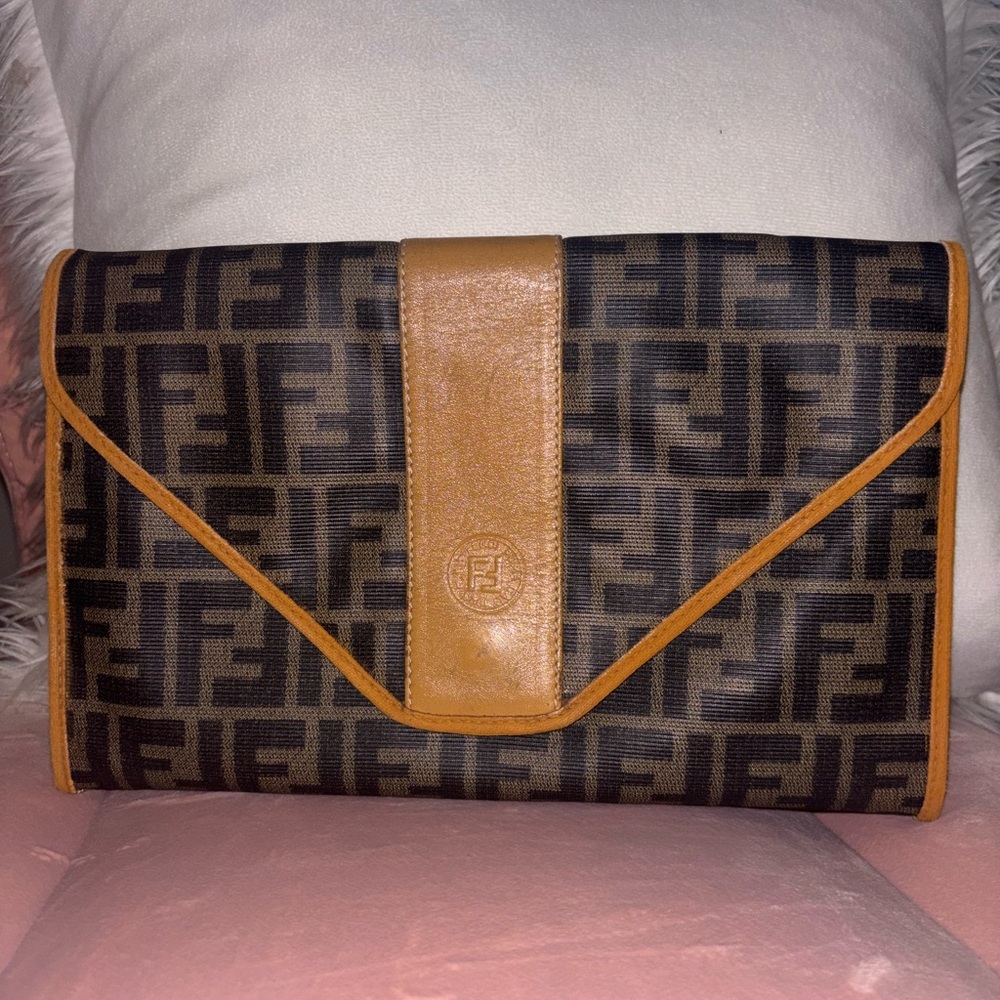 Fendi Zucca clutch bag